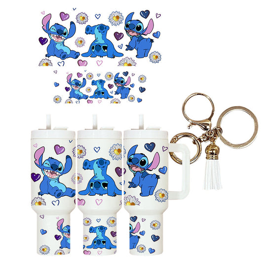 UVDTF Mini Tumbler Wrap Blue Alien 4220