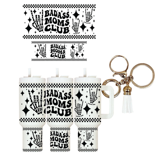 UVDTF Mini Tumbler Wrap Bad@ss Moms Club 4132