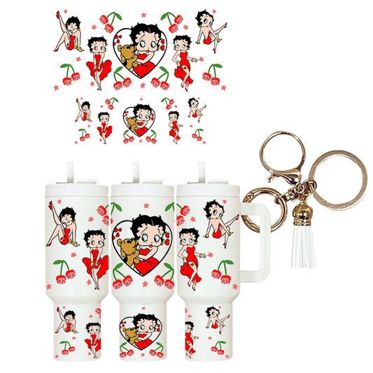 UVDTF Mini Tumbler Wrap Betty cute Cherries 4133