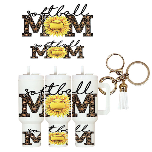 UVDTF Mini Tumbler Wrap Softball Mom 4160