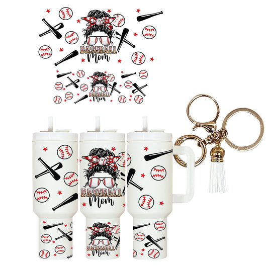UVDTF Mini Tumbler Wrap Baseball Mom 4163
