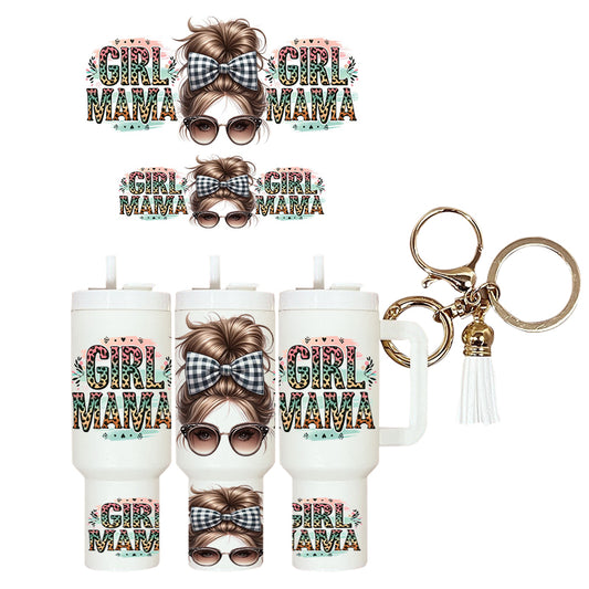 UVDTF Mini Tumbler Wrap Girl Mama 4130