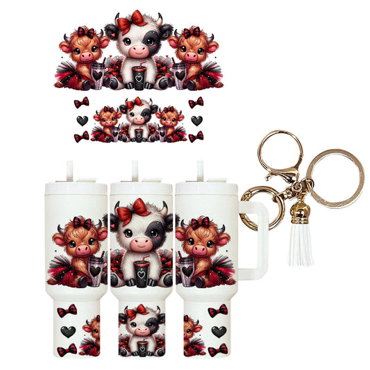 UVDTF Mini Tumbler Wrap Cute Highlands TuTu 4093