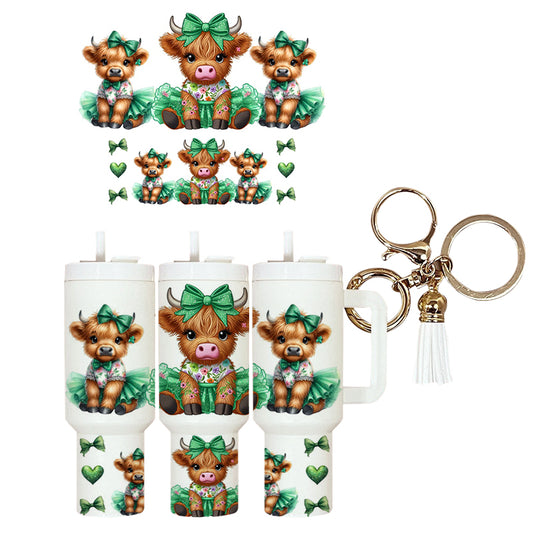 UVDTF Mini Tumbler Wrap Cute Cow TuTu 4184