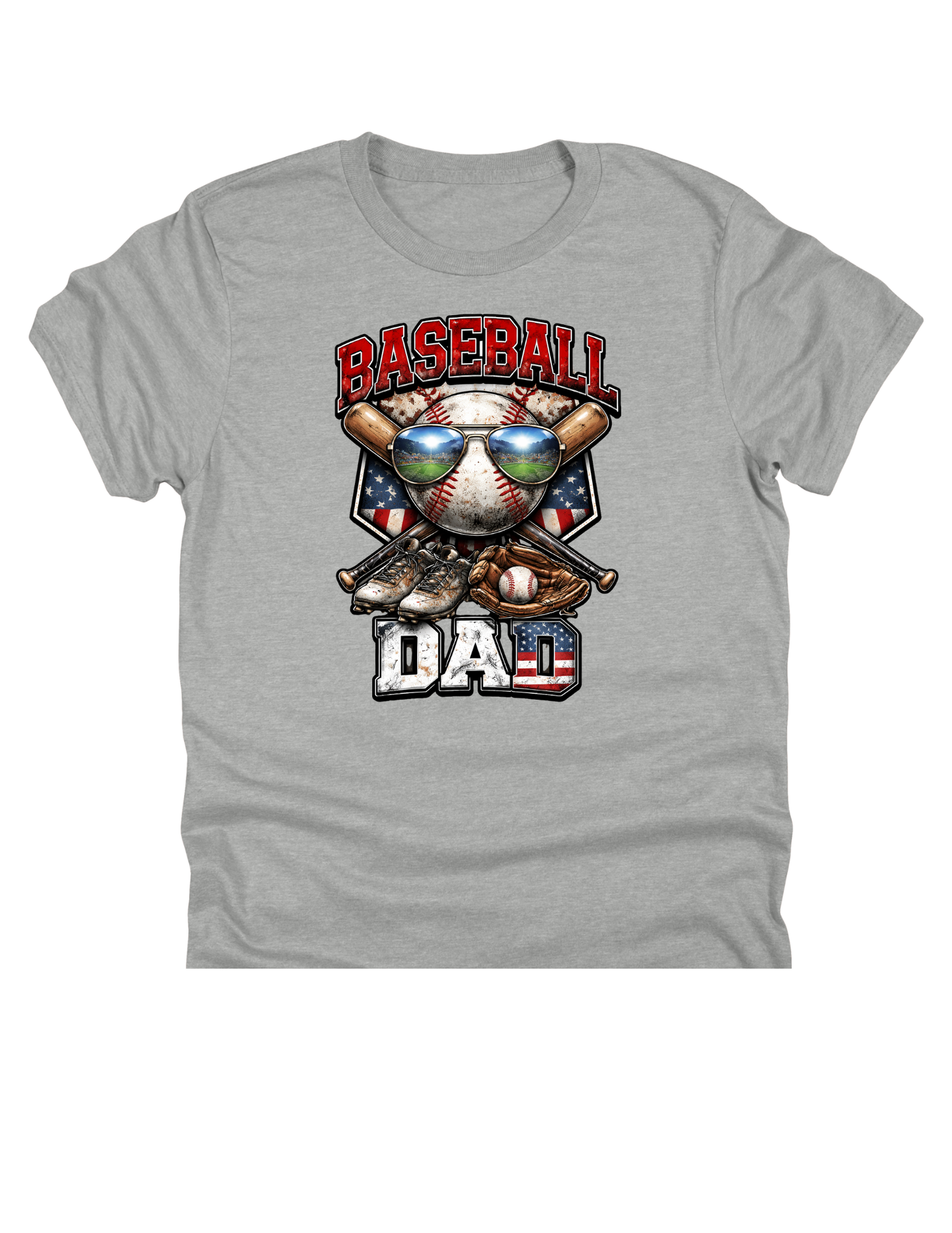 11" DTF Ready to Press - Baseball Dad Patriotic | 226