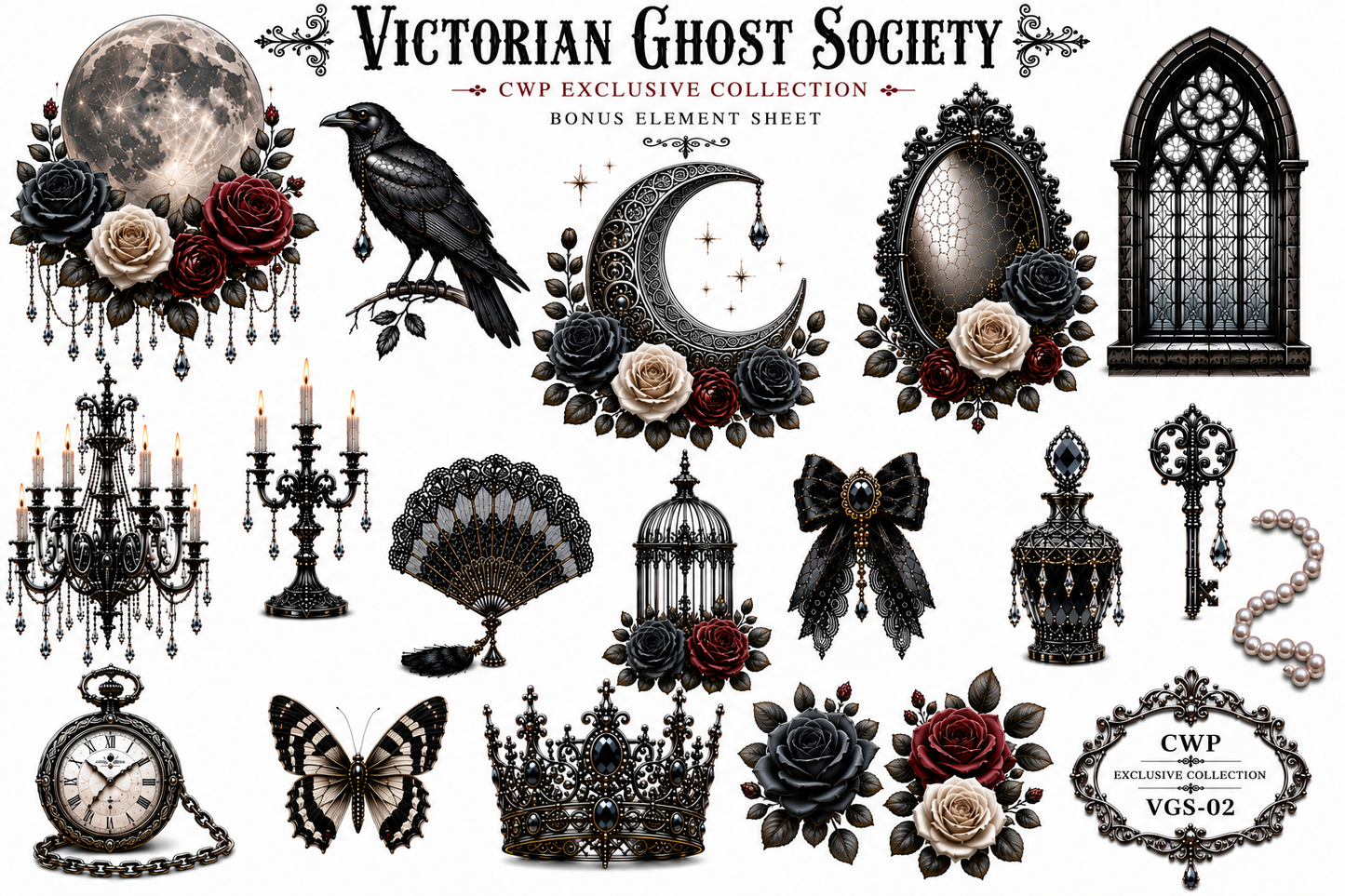 Victorian Ghost  Society | UVDTF 9.5 x14 Element Sheets (Copy)