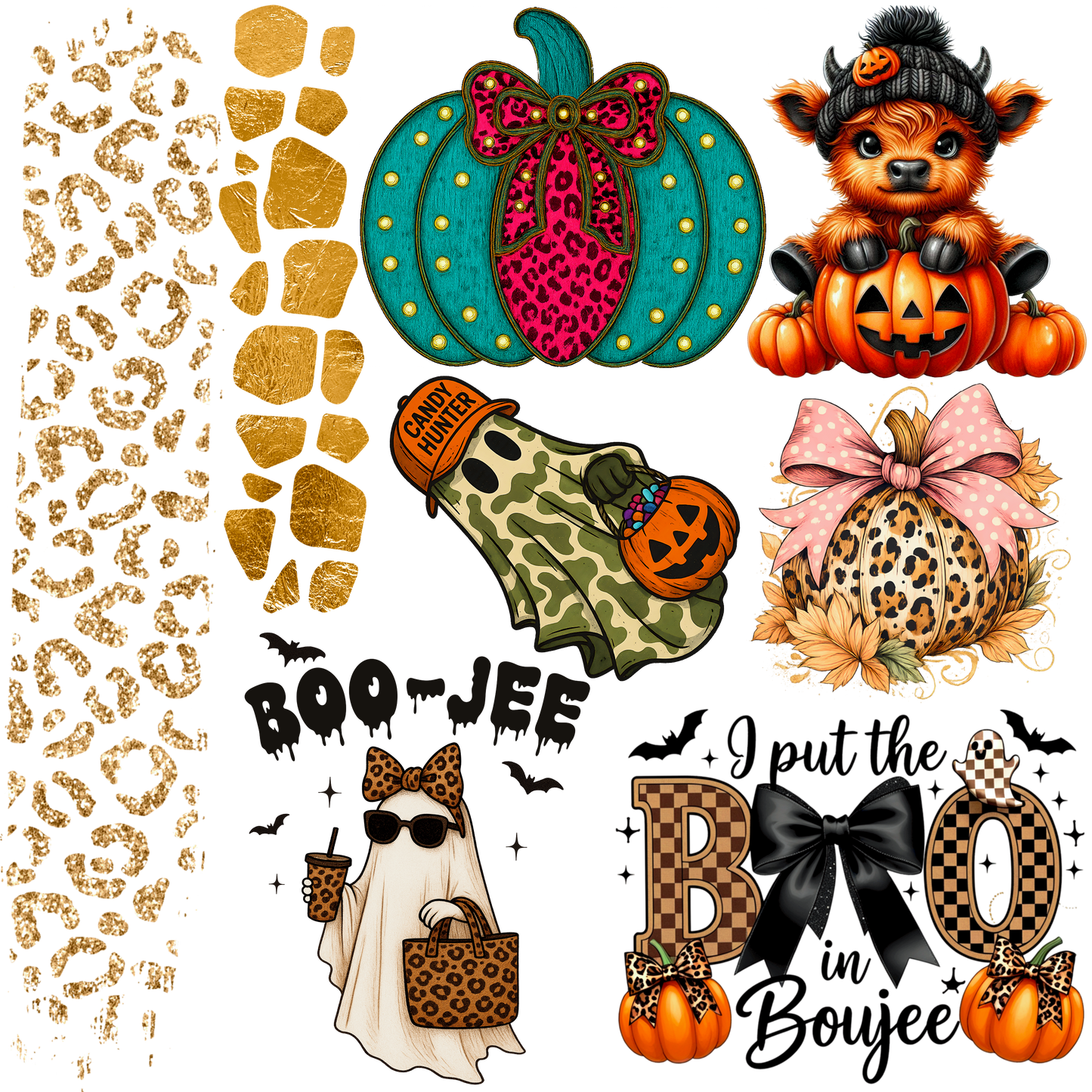 UVDTF 9.5 x 8.5 Element Sheet Boo Crew 6048