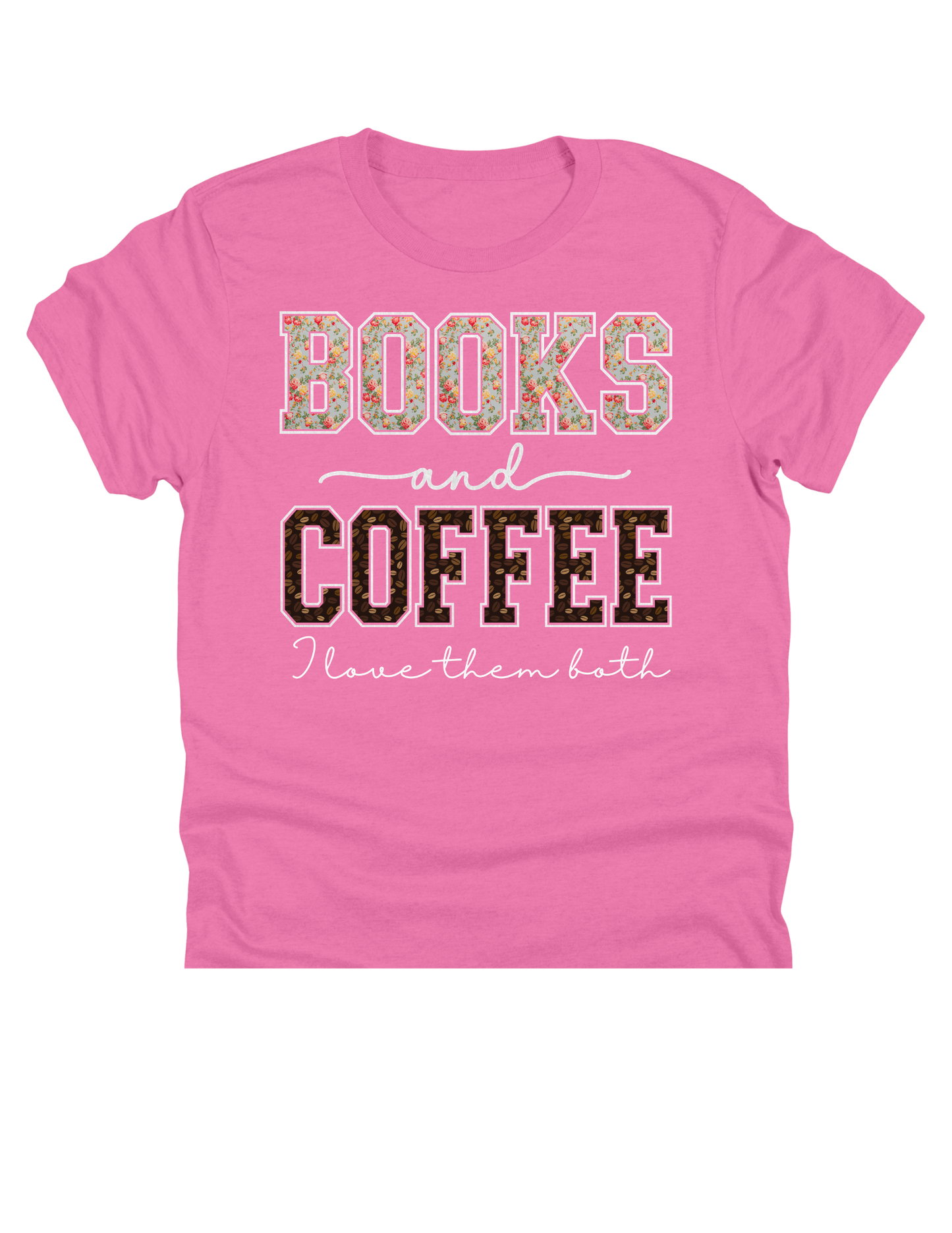 11" DTF Ready to Press - Books and Coffee Floral | 0105