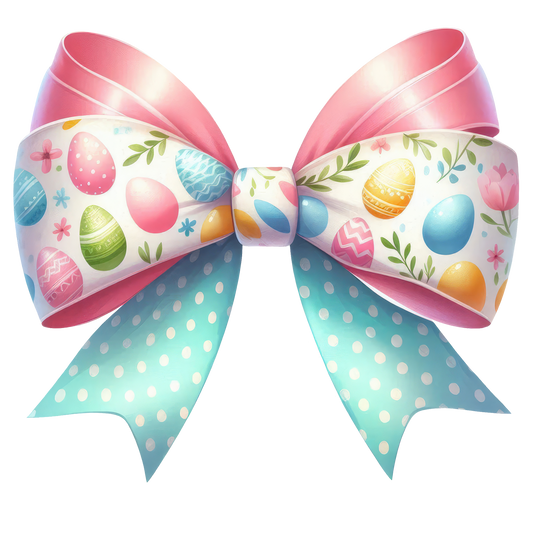 11" DTF Print Ready to Press Easter Bow