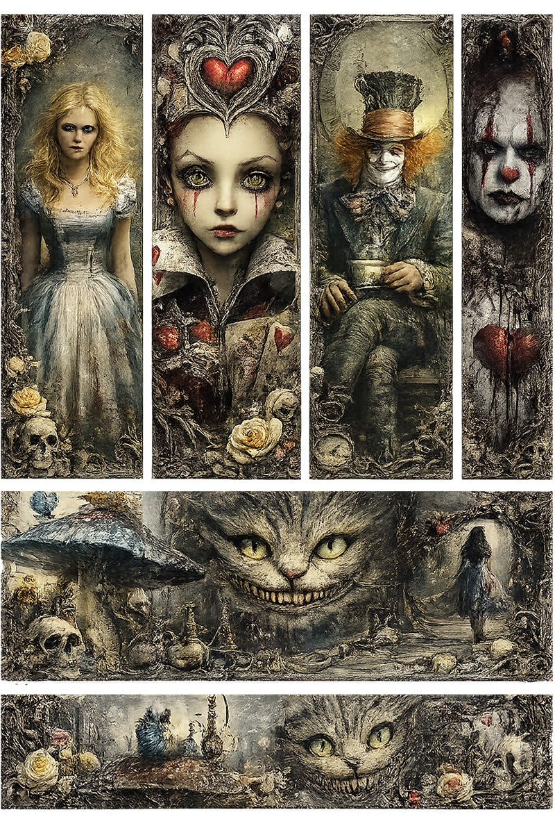 UVDTF 9.5 x 14 Element Sheet Dark Wonderland Storybook 999