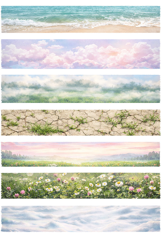 UVDTF 9.5 x 14 Element Sheet Nature Scene Borders 1025