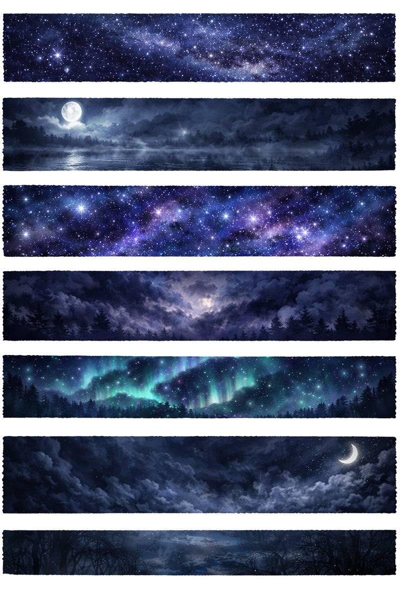 UVDTF 9.5 x 14 Element Sheet Night Sky Borders 1024