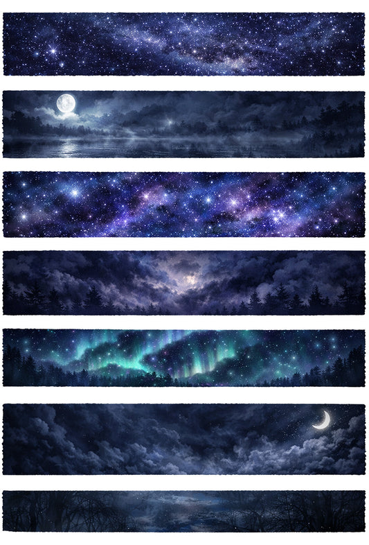 UVDTF 9.5 x 14 Element Sheet Night Sky Borders 1024