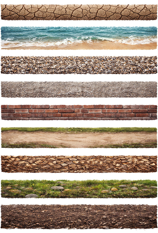 UVDTF 9.5 x 14 Element Sheet Natural Texture Borders 1022