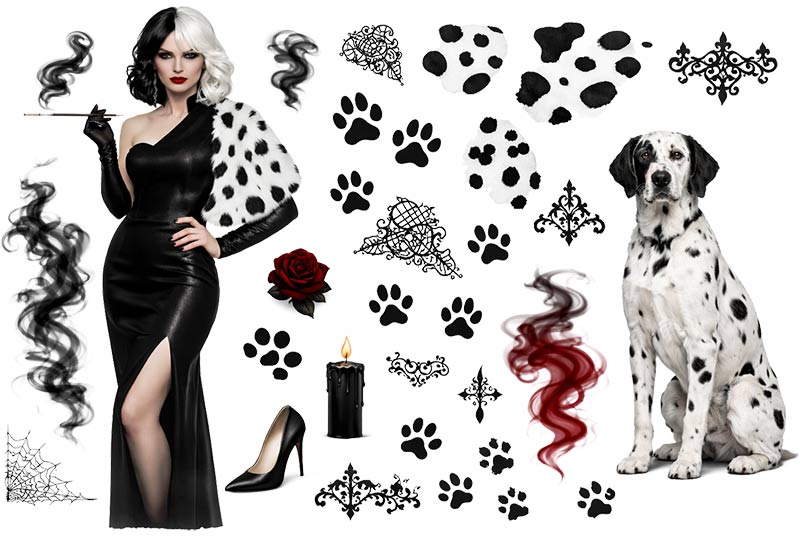 UVDTF 9.5 x 14 Element Sheet Dalmatian Villain Glam 1012