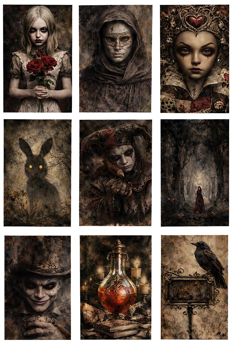 UVDTF 9.5 x 14 Element Sheet Dark Storybook Portraits 993