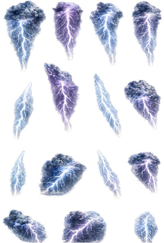 UVDTF 9.5 x 14 Element Sheet Storm & Lightning Elements 998
