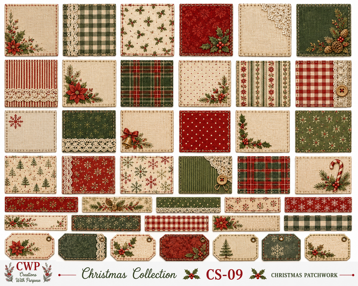 Vintage Christmas UVDTF Element Sheet Collection | Nostalgic Christmas, Santa & Holiday| 9 x 14