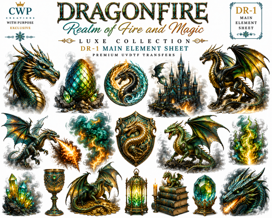 Dragonfire – Realm of Fire & Magic | Dragon UVDTF Collection | 9 x 14 948