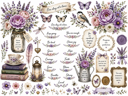 Quiet Strength Collection | UVDTF Element Sheets| 9 x 14 | 878