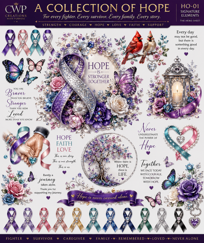 A Collection of Hope | Cancer Awareness UVDTF Collection | 23 Designs | CWP EXCLUSIVE