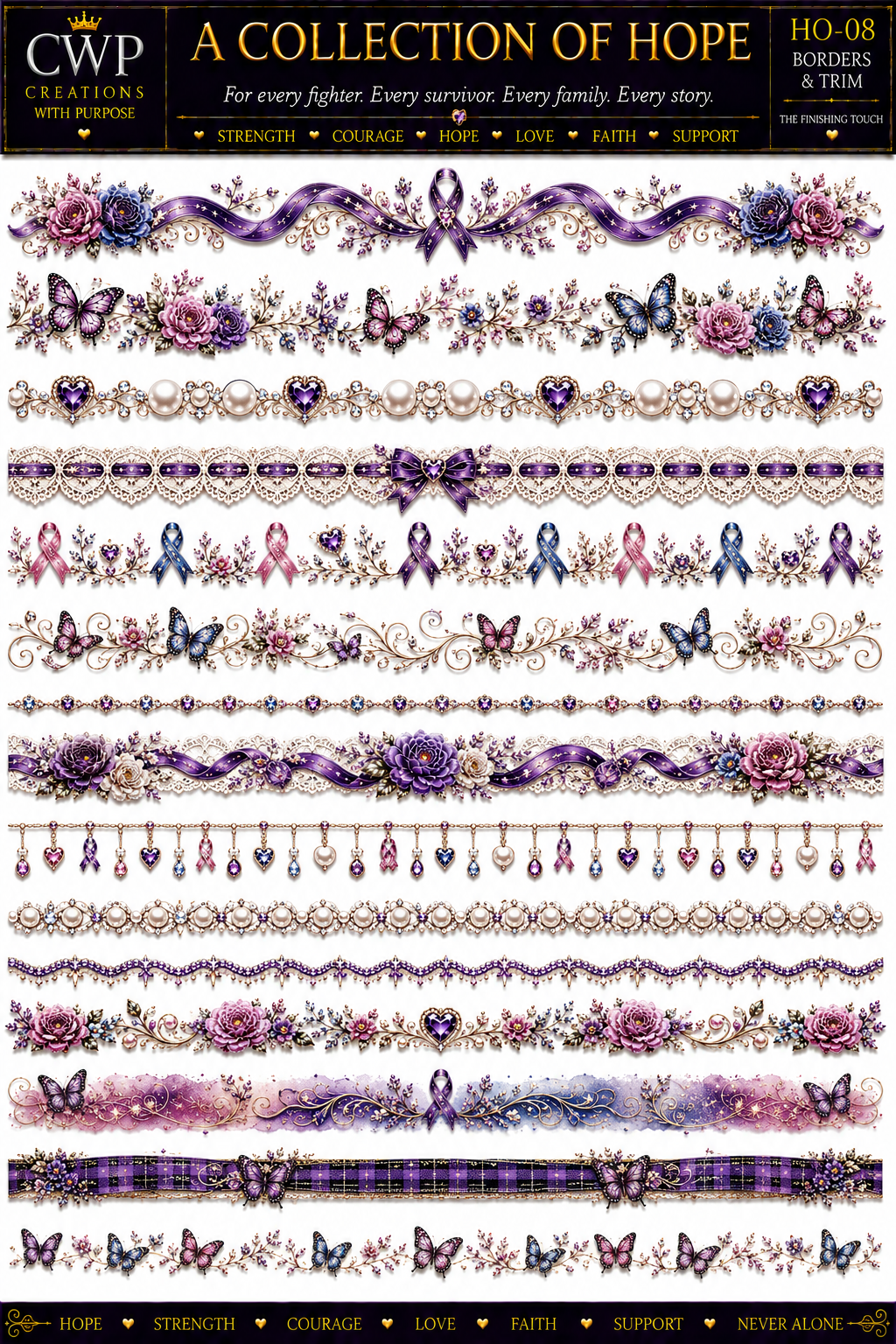 A Collection of Hope | Cancer Awareness UVDTF Collection | 23 Designs | CWP EXCLUSIVE