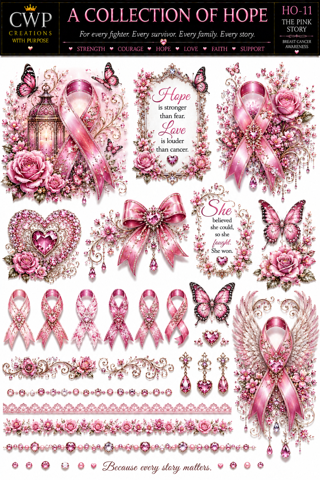 A Collection of Hope | Cancer Awareness UVDTF Collection | 23 Designs | CWP EXCLUSIVE