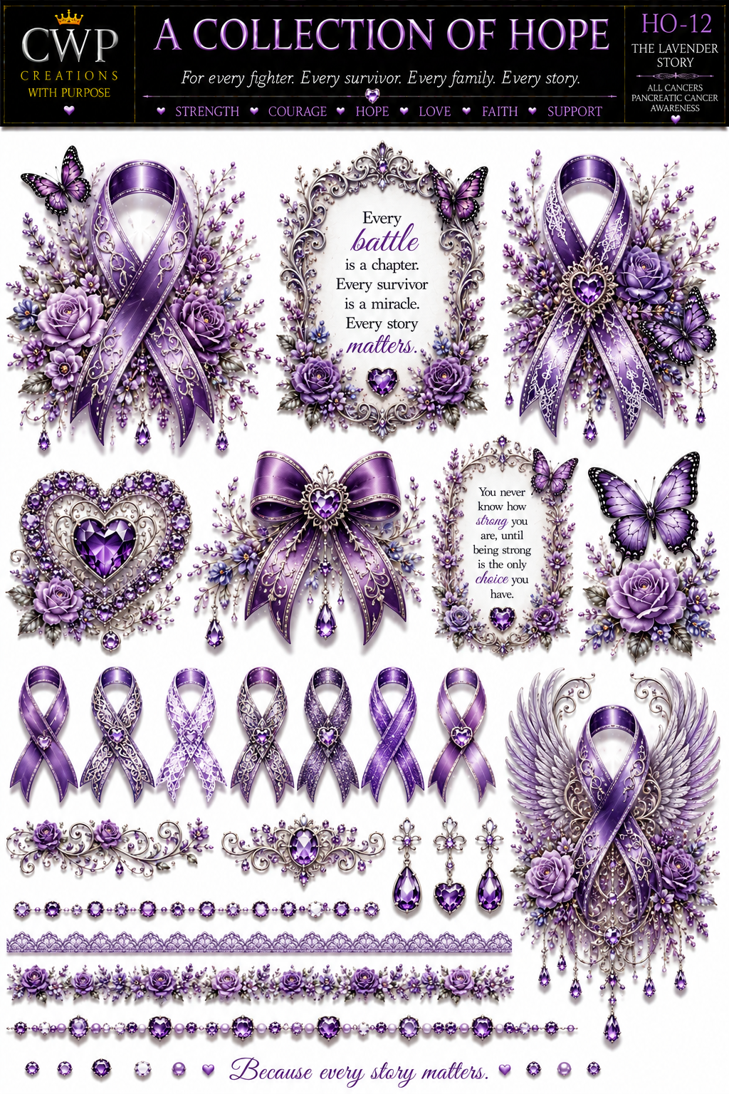 A Collection of Hope | Cancer Awareness UVDTF Collection | 23 Designs | CWP EXCLUSIVE