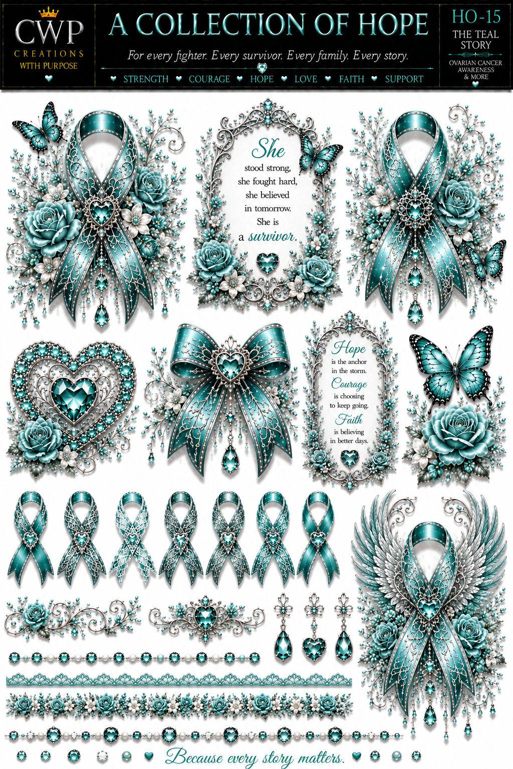 A Collection of Hope | Cancer Awareness UVDTF Collection | 23 Designs | CWP EXCLUSIVE