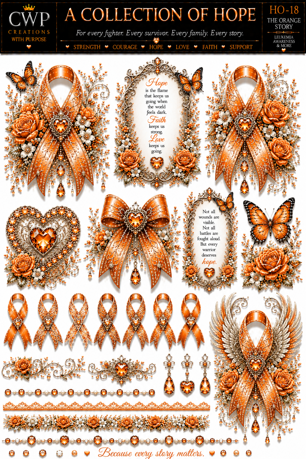 A Collection of Hope | Cancer Awareness UVDTF Collection | 23 Designs | CWP EXCLUSIVE