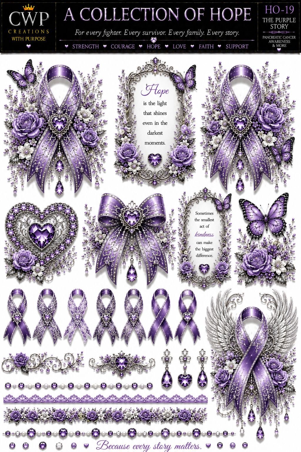 A Collection of Hope | Cancer Awareness UVDTF Collection | 23 Designs | CWP EXCLUSIVE