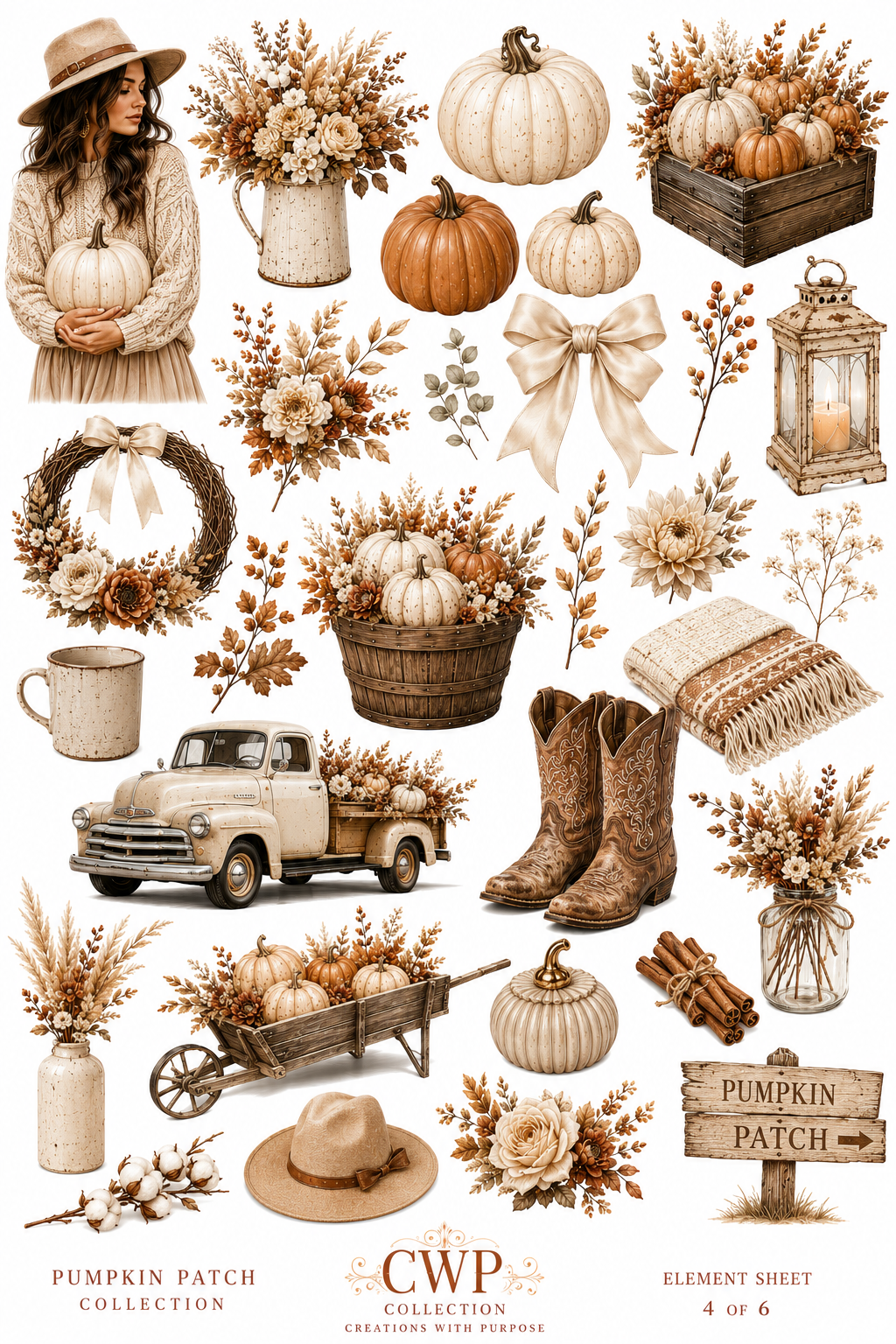 Pumpkin Patch Collection | UVDTF Element Sheets | 4 Designs to Choose From