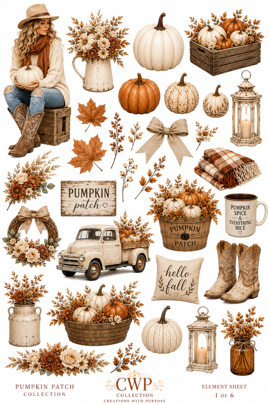 Pumpkin Patch Collection | UVDTF Element Sheets | 4 Designs to Choose From