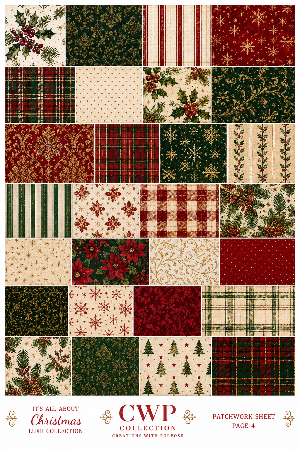 It’s All About Christmas Luxe UVDTF Element Sheets | Vintage Christmas Collection| 9 x 14 |
