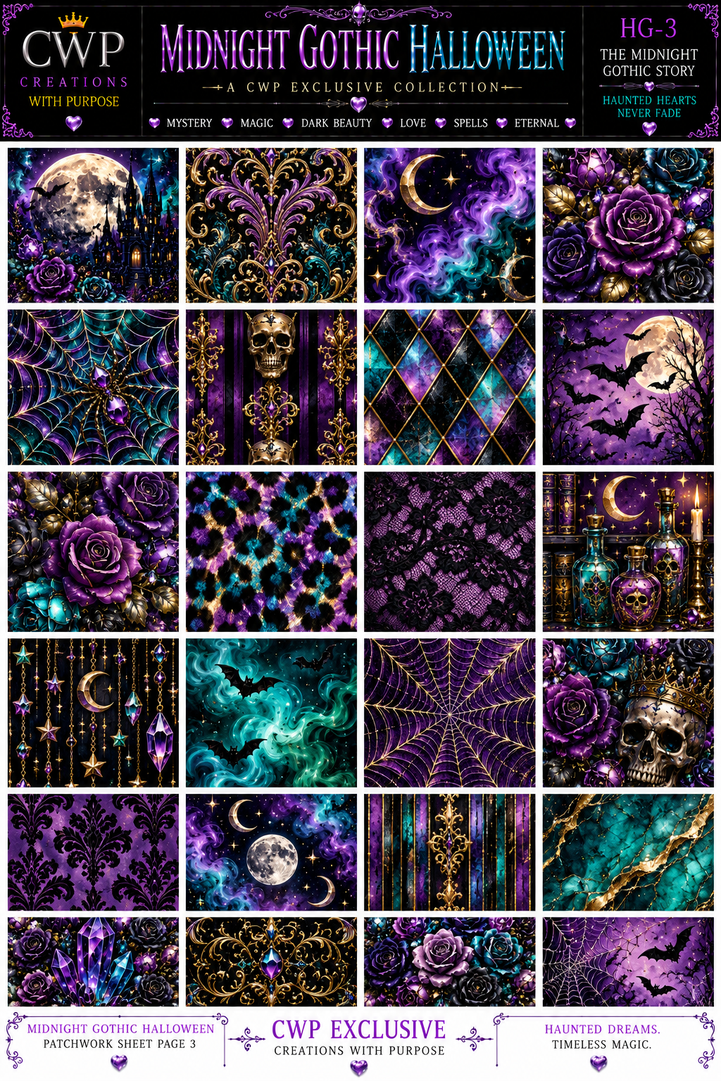 Midnight Gothic Halloween Collection | UVDTF Element Sheets | 5 Designs to Choose From