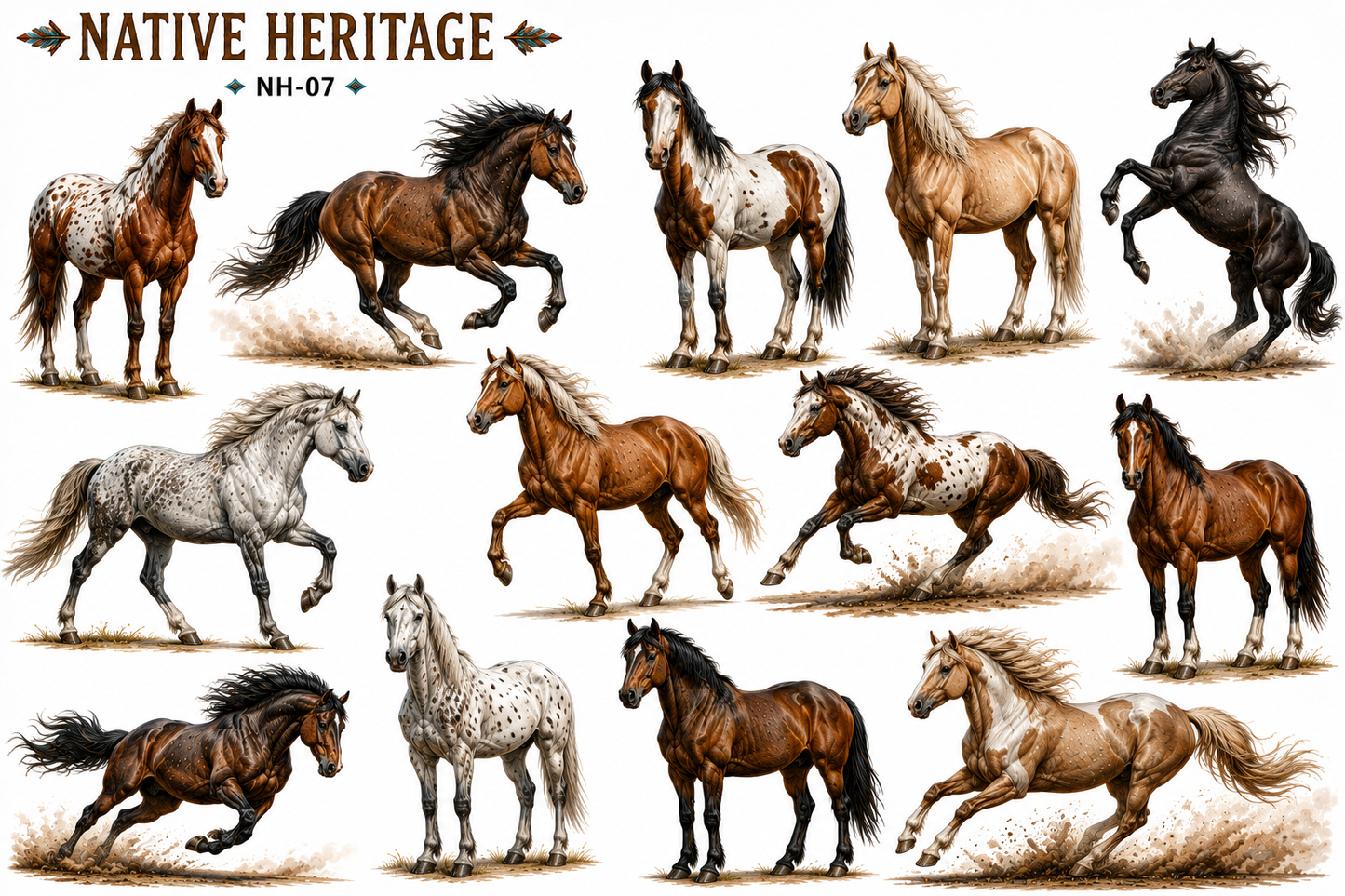 Native Heritage Collection | Southwest & Western UVDTF Element Sheets | 9.5 x 14