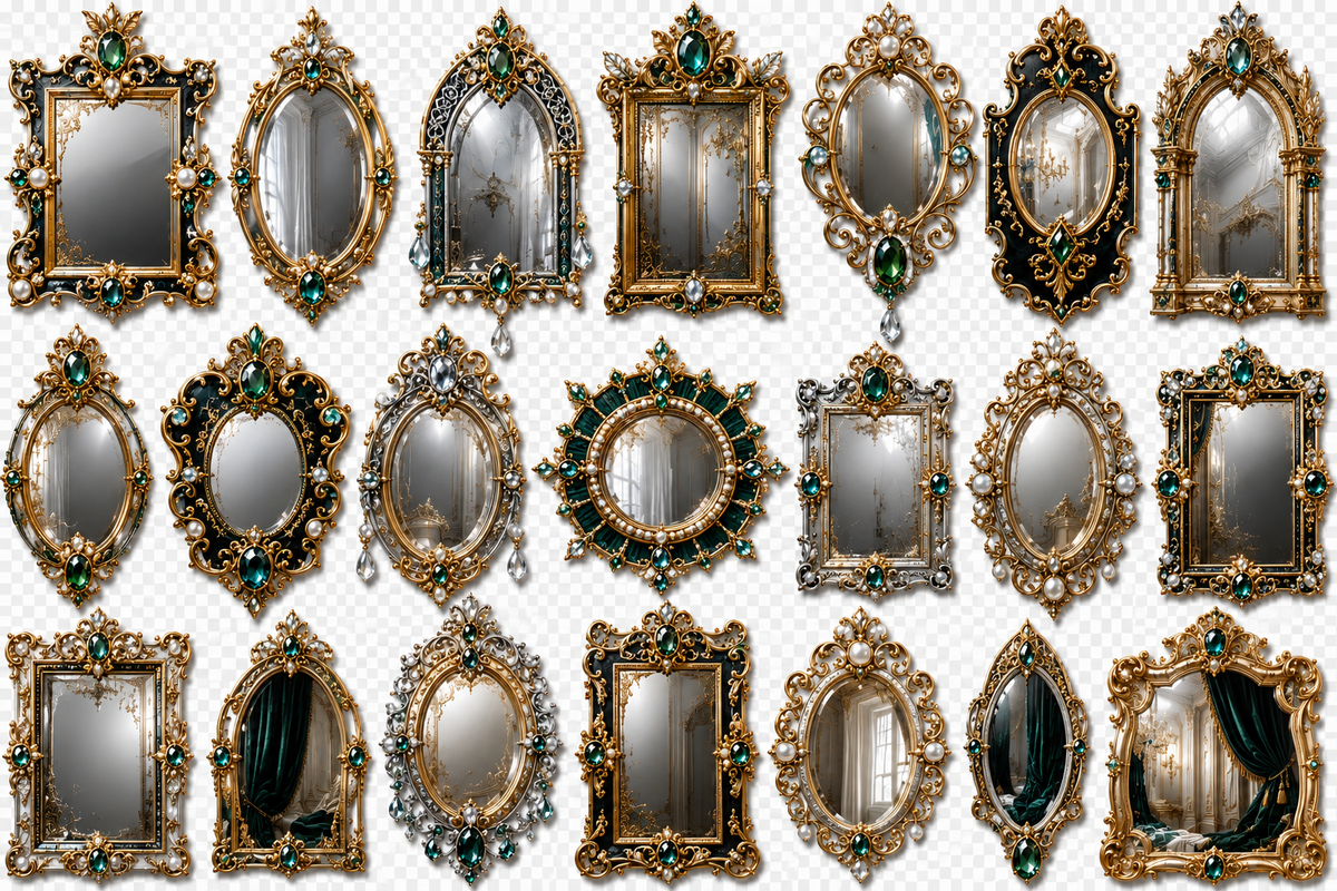 The Peacock Society UVDTF Element Sheets | Emerald & Gold Vintage Luxe Collection