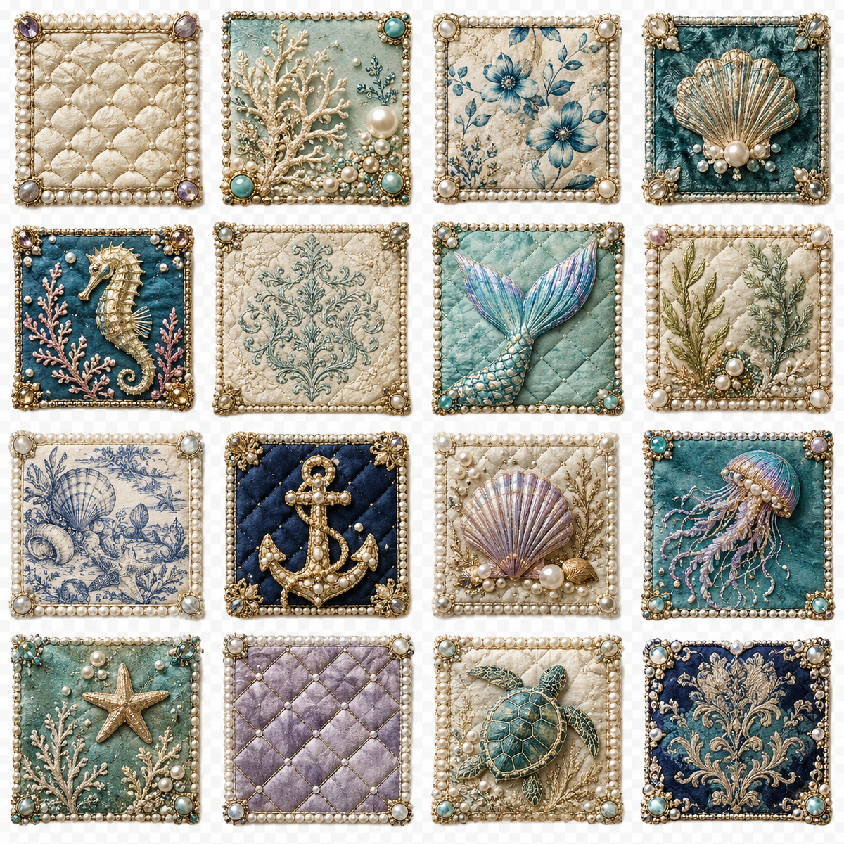 Mermaid Treasury UVDTF Element Sheets | Mermaid & Ocean Collection | 892