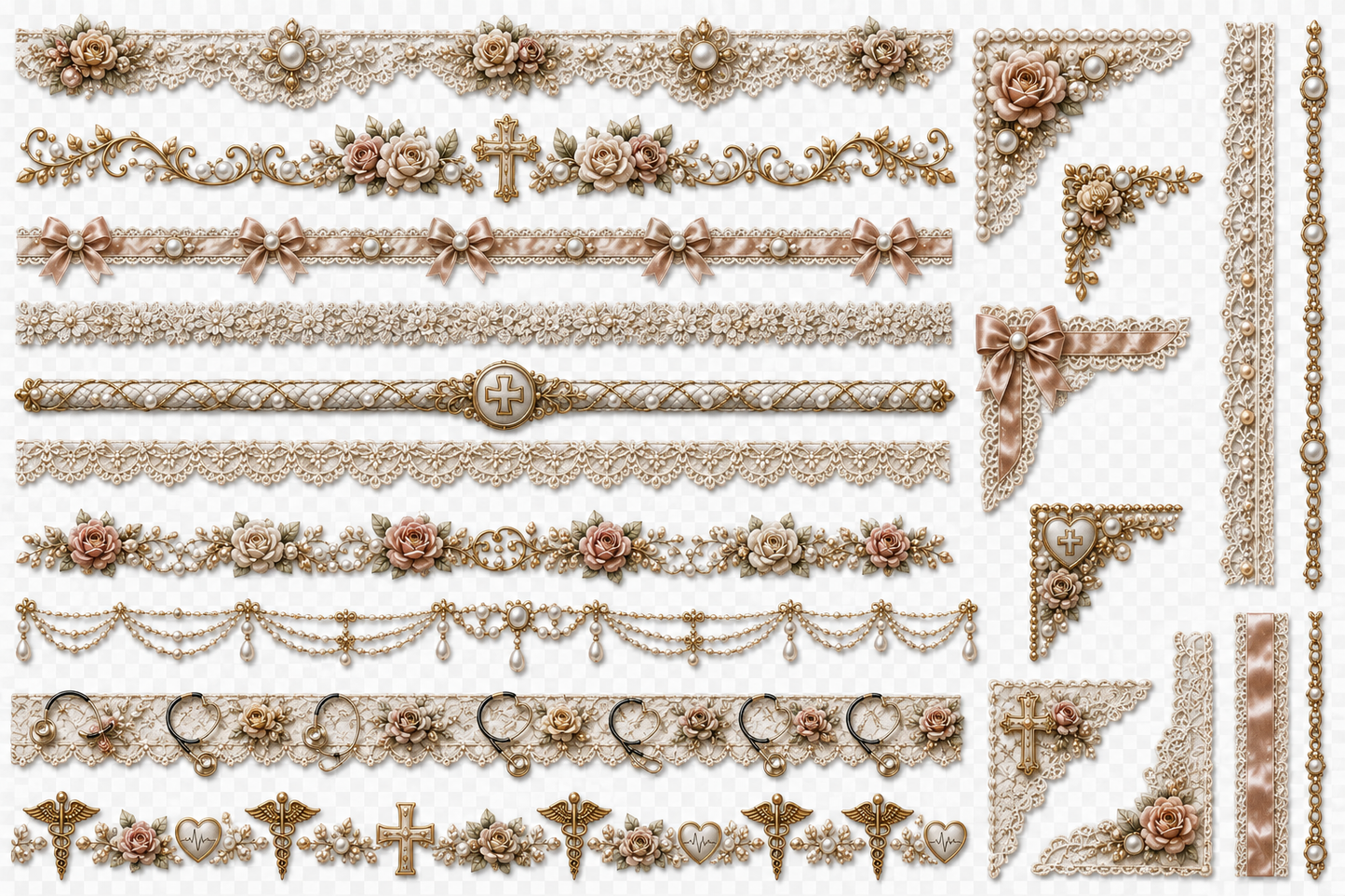 The Nurse’s Society Luxe UVDTF Element Sheet Collection | 4 Vintage Nurse Designs