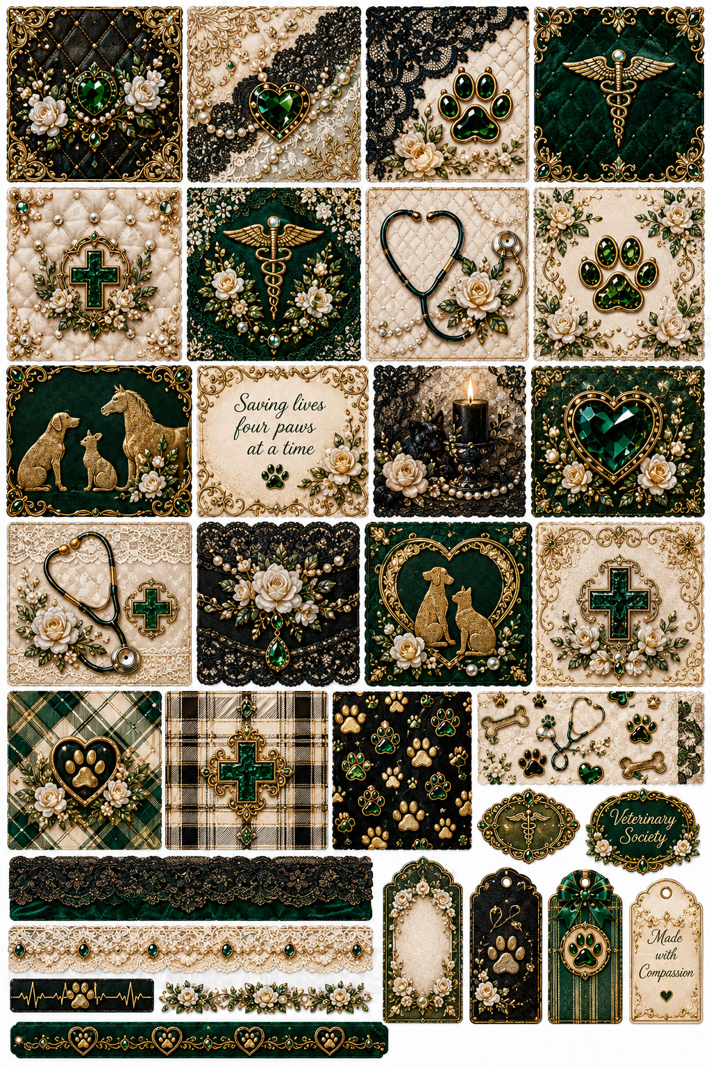 Veterinary Society UVDTF Element Sheets | Veterinarian & Vet Tech Designs | 887