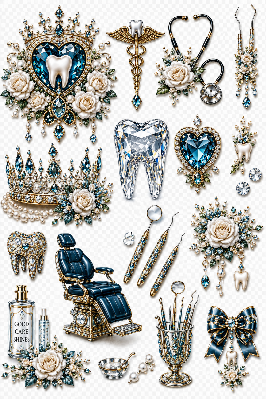 Dental Elegance UVDTF Element Sheets | Dentist & Dental Hygienist Designs | 886