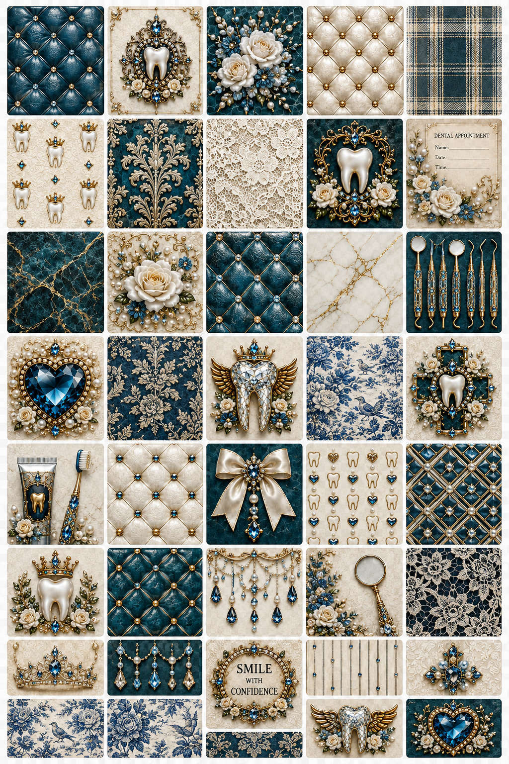 Dental Elegance UVDTF Element Sheets | Dentist & Dental Hygienist Designs | 886
