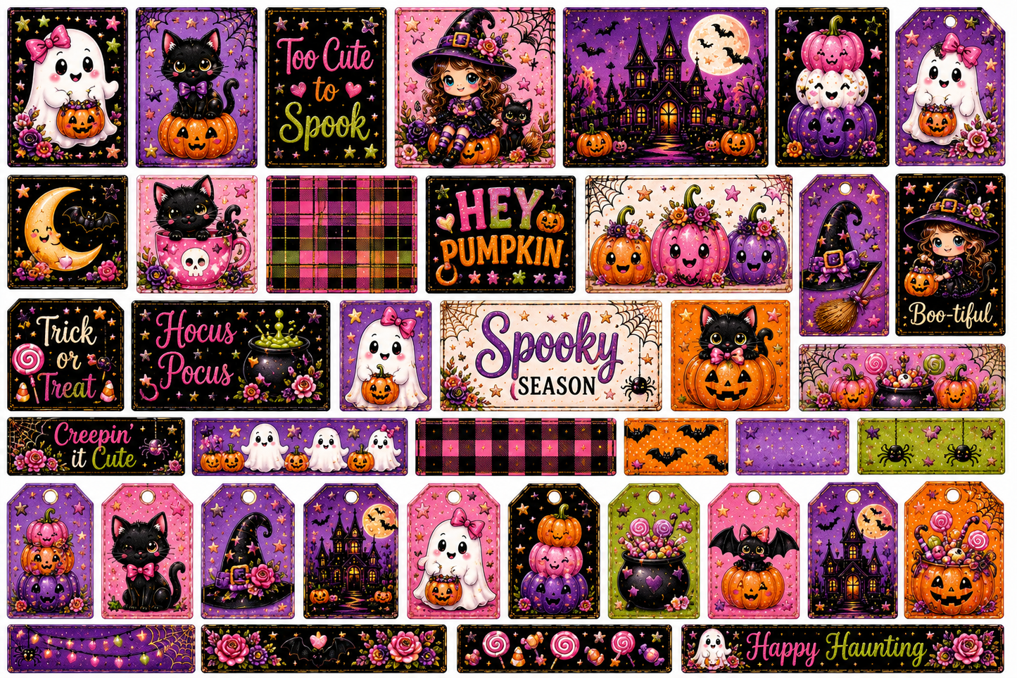 Cute Halloween Luxe Collection | UVDTF Element Sheet | 5 To Choose From