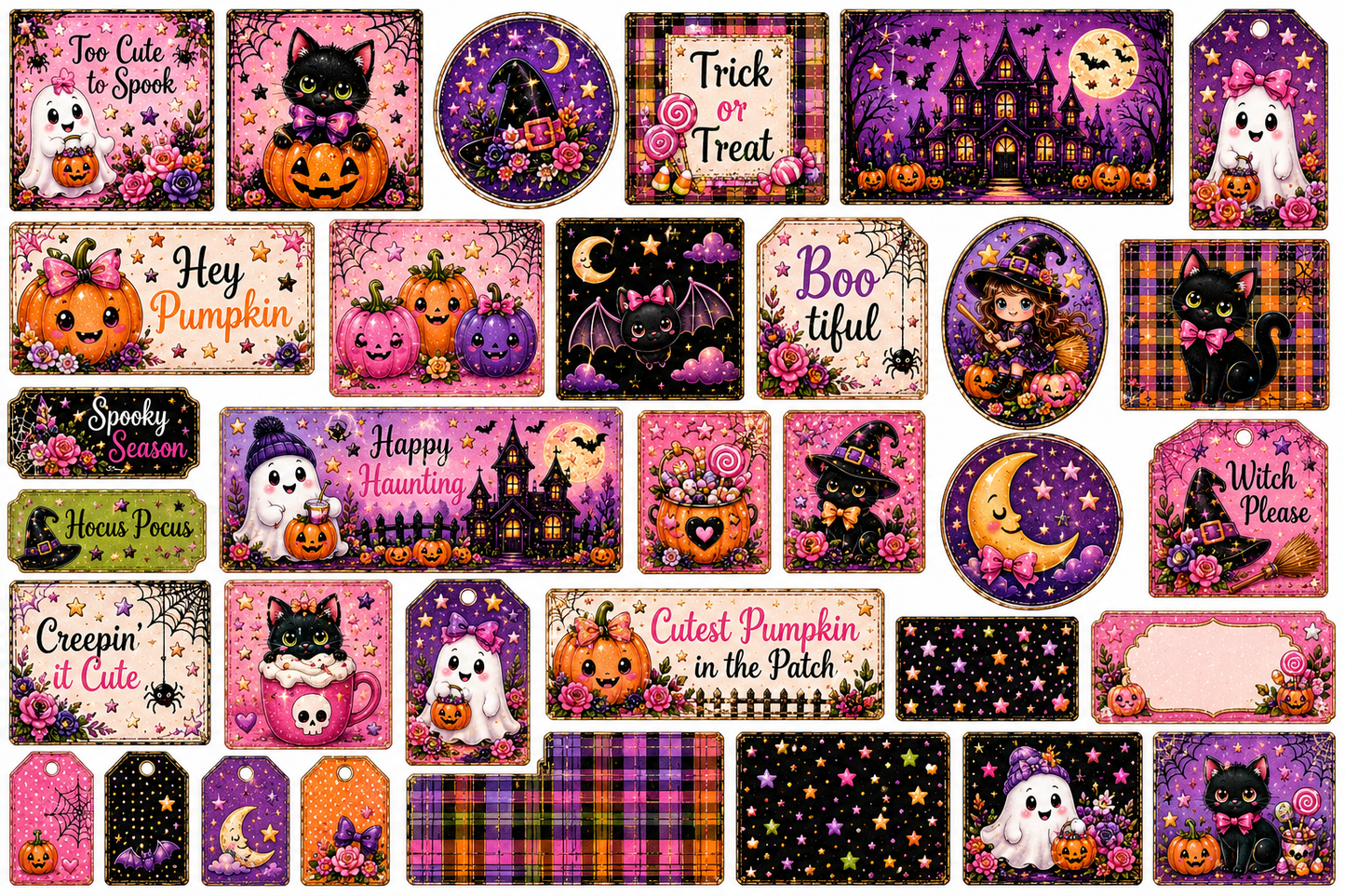 Cute Halloween Luxe Collection | UVDTF Element Sheet | 5 To Choose From