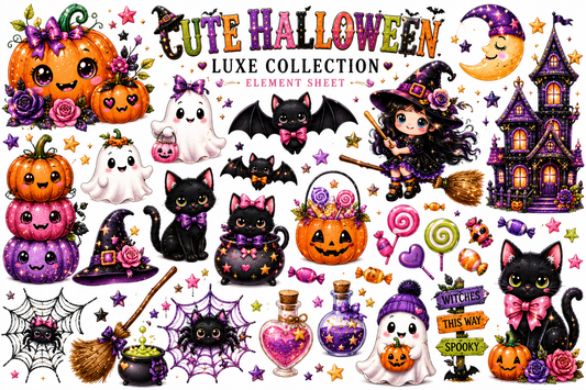 Cute Halloween Luxe Collection | UVDTF Element Sheet | 5 To Choose From