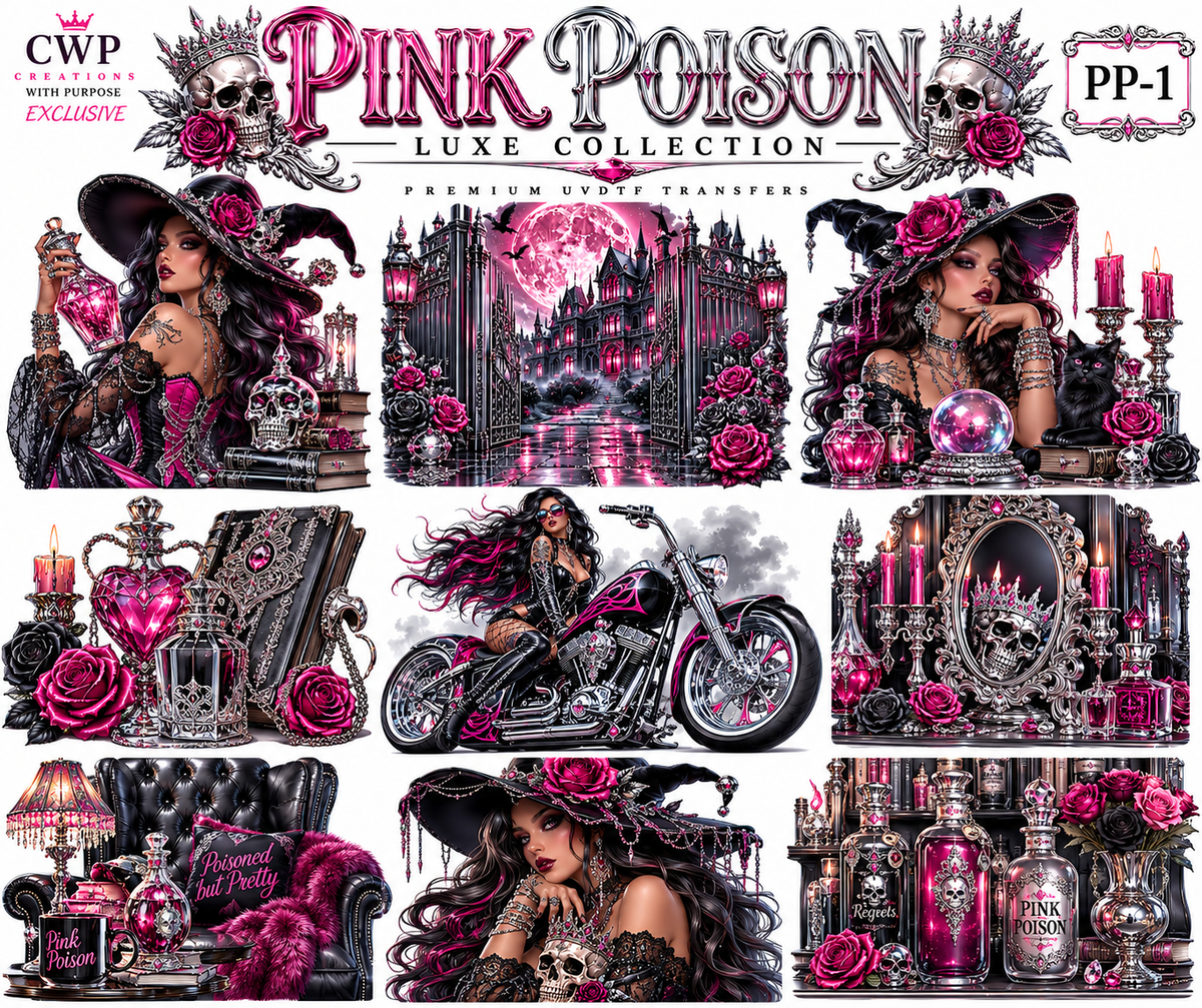 Pink Poison Luxe Collection | Premium UVDTF | 9 x 14