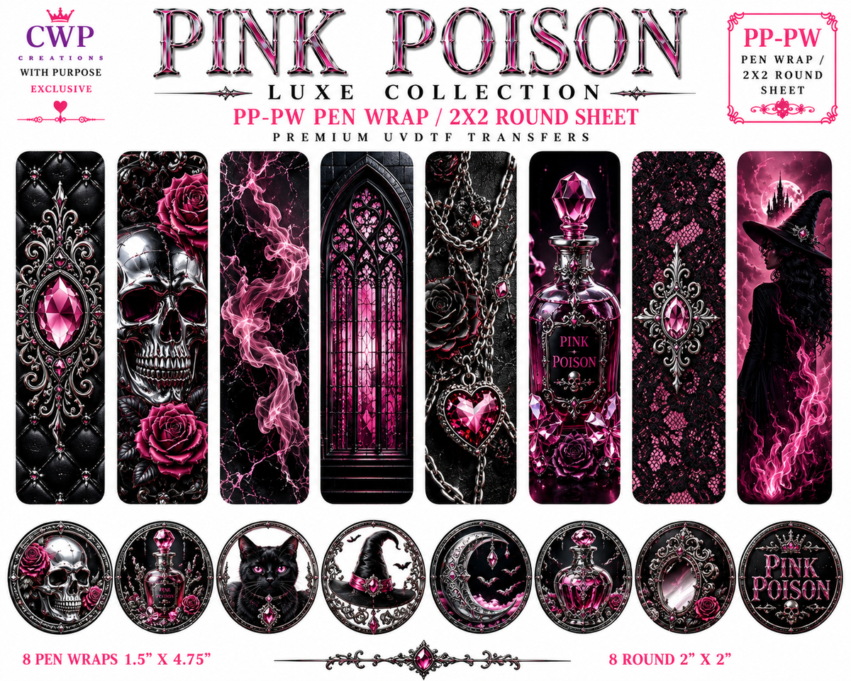 Pink Poison Luxe Collection | Premium UVDTF | 9 x 14