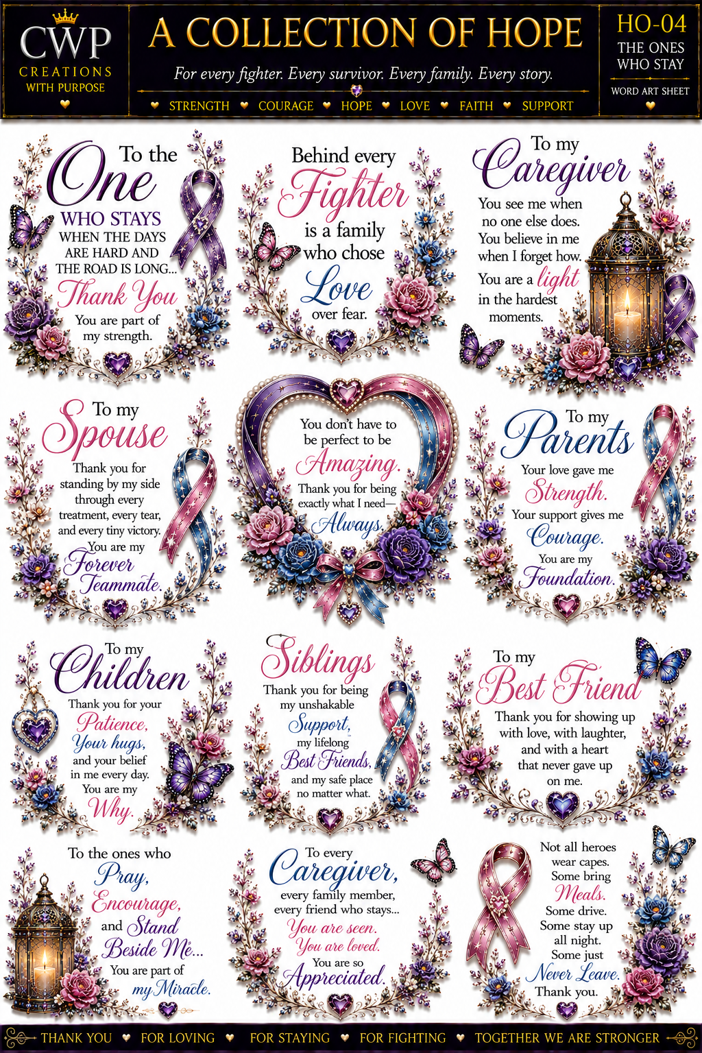 A Collection of Hope | Cancer Awareness UVDTF Collection | 23 Designs | CWP EXCLUSIVE