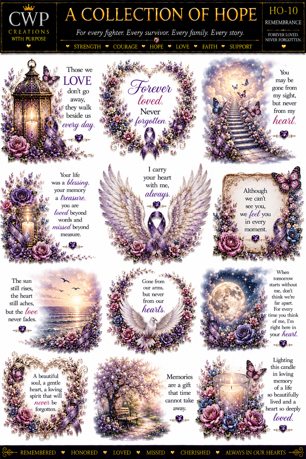 A Collection of Hope | Cancer Awareness UVDTF Collection | 23 Designs | CWP EXCLUSIVE