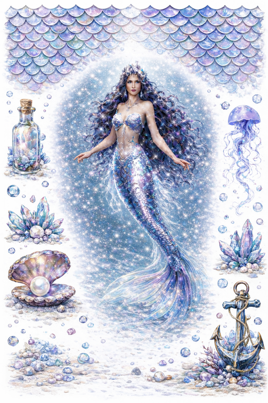 UVDTF 9.5 x 14 Element Sheet Enchanted Mermaid 975